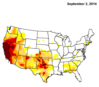 Fig. 11 US Drought Monitor Map sept 2, 2014