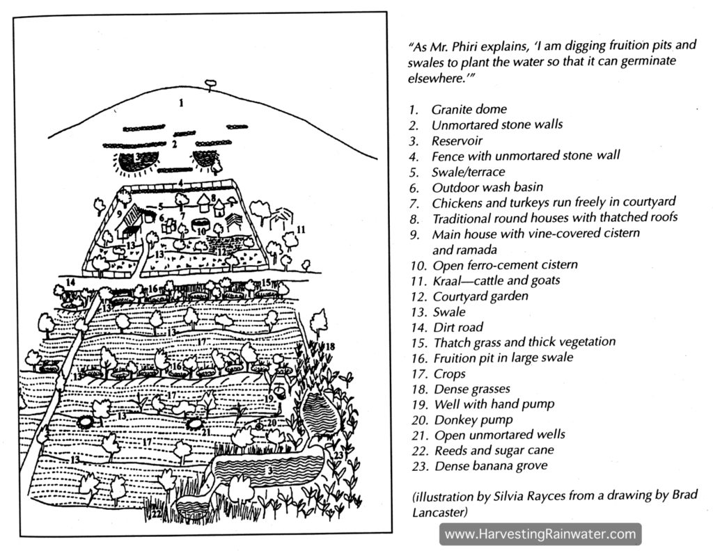 Figure 1. Map of the Phiri family farm, drawn in 1996.