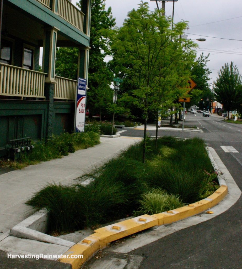 In-street water-harvesting traffic-calming image gallery - Rainwater ...